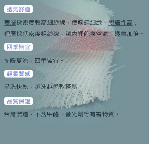 六層紗生肖紗布被 