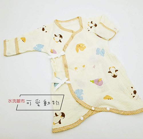 護手型純棉紗布蝴蝶衣-水洗皺布款 