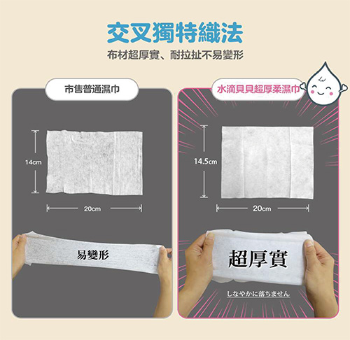 水滴貝貝 超厚純水柔濕巾80抽 掀蓋濕紙巾 濕紙巾80抽加厚 柔濕巾 無酒精 無香料 不含螢光劑 奈森克林